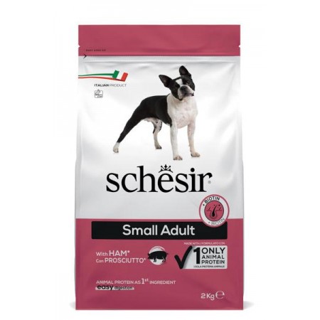 Schesir Dog Small Adult Rich In Ham ШИНКА монопротеїновий сухий корм для собак малих порід 2 кг (54464)